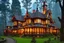 Placeholder: fantasy victorian house surrounded by forest