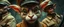 Placeholder: airbrush and pen outline, french art , extreme close up on cheeky fluffy weasel hairy goblin military prison guard troupe news anchor elf family scumbag , pinhole cam, airbrush 3d rendering, in the style of Titian and Rembrandt