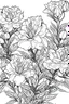 Placeholder: Outline art for coloring page, AVANT GARDE DRAWING OF A GARDEN OF AN FLOWERING AZALEA BUSH, coloring page, white background, Sketch style, only use outline, clean line art, white background, no shadows, no shading, no color, clear