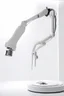 Placeholder: A slender flexible robotic arm with flexible joint is being drawn on a white frame.