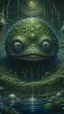 Placeholder: Swamp Thing, dark ball , ominous, , , intricate, oil on canvas, masterpiece, expert, insanely detailed, 4k resolution, retroanime style, cute big circular dark eyes, cinematic smooth, intricate detail , soft smooth lighting, soft pastel colors, painted Renaissance stylestyle