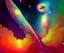 Placeholder: Vía Lactea. Art by "Guillermo Pérez Villalta". Vivid colors contrasts in an impressive way.