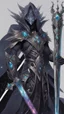 Placeholder: Monster with Multiarms, hoodie, cover face, crystal sword, crystals arm, galaxy face, solo leveling shadow artstyle , high details, intricate details, highly detailed