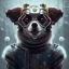 Placeholder: Cyberpunk Portrait of cyborg dog child with brown hair and with cute face, north pole snowy vibe , perfect composition, hyperrealistic, super detailed, 8k, high quality, trending art, trending on artstation, sharp focus, studio photo, intricate details, highly detailed, by greg rutkowski