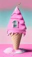 Placeholder: Pink House on Ice cream cone