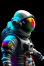 Placeholder: astronaut with colorful gas in his helmet 3d animated hd