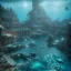 Placeholder: sunken underwater city of atlantis , fish swimming around, highly detailed, cinematic, ultra photorealistic, ultra realistic, volumetric lighting