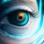 Placeholder: close macro photo shot of an eye of an elf girl, magic is seen deep inside, mirroring, hyperrealistic, colorful, cinematic lighting