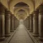 Placeholder: in an dark dirty underground civilization with many buildings pueblo, greek, and islamic architecture