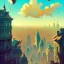 Placeholder: Skyline from Belvedere,big city,Beaux Arts architecture,detailed facades,Book illustration by Gediminas Pranckevičius, Jean Baptiste Monge, Brian Kesinger, Anton fadeev, Kilian Eng, strong lines, high contrast vibrant colors, highly detailed, 16k resolution, trending on behance