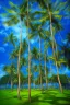 Placeholder: A coconut trees in Indonesia with cleat blu sky. Impresionisme abstract art