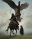 Placeholder: shaman, male native american, long black hair, black hooded coat like wings, 8k resolution concept art portrait by Greg Rutkowski