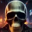 Placeholder: cyberpunk style ink ball skull picture in detailed frame, big black eyes, unreal engine 5, 8k resolution, photorealistic, ultra detailed, frame extreme accurate