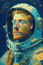 Placeholder: Portrait of an astronaut in the style of van Gogh