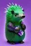 Placeholder: green Porcupine with purple crystals on his back