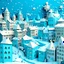 Placeholder: A cyan city in winter season with falling snowflakes designed in Japanese origami painted by John Singer Sargent