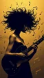 Placeholder: minimalism,Abstract black and gold minimalism geometric zoomed surreal beautiful fashion portrait playing the guitar ,splash art explosion,minimalist surreal surrounding music notes background,surreal lonely depth,deep soul spirit,fantasy surreal geometry,flat,utopia,album art,cover art,album cover,cinematic,8k,epic movie still,sharp focus,by Gustav Klimt,pascal blanche,rutkowski,repin,artstation hyperrealism painting concept art of detailed character,design matte painting,leaf,