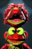 Placeholder: Waist up muppet Portrait, Nicolás maduro muppet doll, mustache, photo studio, red background, unreal engine 5, concept art, art station, ray tracing, lumen lighting, ultra detail, volumetric lighting, 3d.