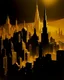 Placeholder: A gold glowing Arabian metropolis painted by Lyonel Charles Feininger