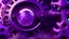 Placeholder: a giant cog with a magnifying glass in the center, purple tones, dreamy, psychedelic, 4k, sharp focus, volumetrics, trippy background