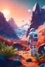 Placeholder: (((close midshot))), (((low poly art:2))), (astronaut), ultra detailed illustration of an environment on a dangerous:1.2 exotic planet with plants and wild (animals:1.5), (vast open world), astroneer inspired, highest quality, no lines, no outlines candid photography. by Lekrot