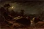 Placeholder: Night, rocks, trees, begginer's landscape, friedrich eckenfelder, willem maris, and otto pippel impressionism paintings