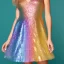 Placeholder: Glittery rainbow dress