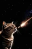 Placeholder: A cat shooting into outerspace