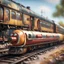 Placeholder: old train that looks like a hot dog wearing monocle, in the style of a fallout 4,bokeh like f/0.8, tilt-shift lens 8k, high detail, smooth render, down-light, unreal engine, prize winning