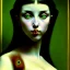 Placeholder: Portrait of Vampirella voloptuos beautiful green eyes 15th century by Jean Auguste Dominique Ingres 4k