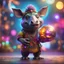 Placeholder: Gates as hairy groove funk kobold rhino hippie holding disco ball ,bokeh like f/0.8, tilt-shift lens 8k, high detail, smooth render, down-light, unreal engine