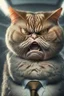 Placeholder: A picture of a angry cat in the form of a senator, a professional, high JPEG image