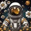Placeholder: Astronaut in a planet of bee, realistic