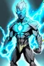 Placeholder: a drawing character that can control lighting and hes a superhero, hes kinda see through , and has a grey skin tone, and has a GYATT he has lightning surrounding him