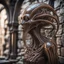 Placeholder: giger escher illithid mind flawyer witch sculpture in transparent bronze murano glass in front of stone wall,bokeh like f/0.8, tilt-shift lens 8k, high detail, smooth render, down-light, unreal engine,bokeh like f/0.8, tilt-shift lens 8k, high detail, smooth render, down-light, unreal engine