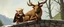 Placeholder: old book illustration, a blonde fluffy gnome quickling kobold gremlin that looks like the opposite of a vampire in bunad leaning on an elk, holding his horns, all on a stone bridge, in the style of master painter