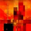 Placeholder: nyctophobia ghosts, abstract geometric art, by VS Gaitonde, mind-bending illustration; asymmetric, 2D, warm colors, crimson dark shine burn, by Victor pasmore