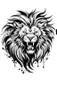 Placeholder: roaring thunder lion ink logo, white background