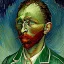 Placeholder: Portrait von roboter von van gogh