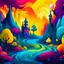 Placeholder: Create fairytale land with ghosts colour and colour background