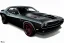 Placeholder: Full shot sketch of dodge challenger hellcat