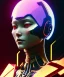 Placeholder: Medium Close Up Portrait, Front image. cyberpunk Asian woman, pink short hair. rabbit mask, latex suit. Red, black, gold, color. Ghost in the shell style. Gradient background. Avatar image, highly detailed, concept art, smooth, unreal engine 5, god rays, ray tracing, RTX, lumen lighting, ultra detail, volumetric lighting, 3d, finely drawn, high definition, high resolution.