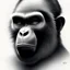 Placeholder: pencil drawing of a mutant ape, monolid, freckles, pencil drawing style, sketch by Van gogh