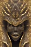 Placeholder: shiny black male African Egyptian alien, cracks in the voodoo head, wicked, eyes, crown, Elephant, 8k, finely detailed, photo realistic, tiger turquoise skull head gold dragon space alien snow skeleton gold horny toad silver crown silver eyes