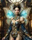 Placeholder: Full length picture Photography Luxurious steampunk fashion beautiful super model highly intricately detailed photograph as of a beautiful celestial metallic bright shines butterflies lady,luxurious jewelrys diamonds shining,glitter spark,centered, fantastical, fantasy, in the style hyperrealistic, a beautiful Digital Photography art, concept art, sharp focus, studio photo, intricate details, highly detailed in realistic photography