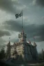 Placeholder: Nazi castle with nazi party flag