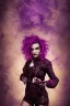 Placeholder: A portrait post-apocalypse of Lana Wachowski,transgender ,sin city, beauty,death,paranormal,eatheral,realistic,sharp,urple,red,fire,adorable,armaggedon,deep colours ,fire,purple,red,gold,dark,cinamatic,fantasy,demon,hell,sci-fi fantasy style, volumetric lighting, particales,highly detailed,cinamatic,ignore NSFW , masterpiece, best quality, black skinned, sparkling eyes, sun light, 8K, high