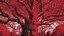 Placeholder: red tree, highly detailed, beautiful desktop wallpaper, comic style, many human faces on tree