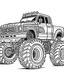 Placeholder: A monster truck coloring page showcasing different types of monster trucks, each with a unique design and personality.