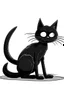 Placeholder: black thin cat cartoon dead